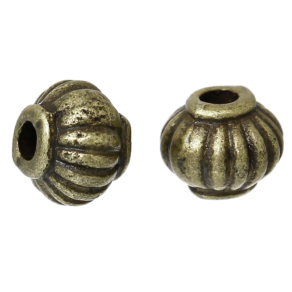 Picture of Zinc metal alloy Spacer Beads Halloween Pumpkin Antique Bronze About 5mm x 4mm, Hole:Approx 1.3mm, 30 PCs
