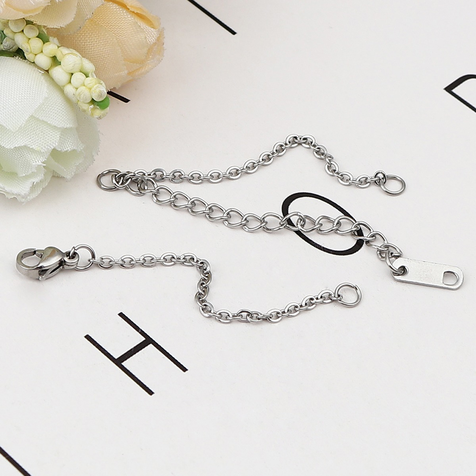 Picture of 5 Sets 304 Stainless Steel Semi-finished Bracelets For DIY Handmade Jewelry Making Silver Tone 18cm(7 1/8") long