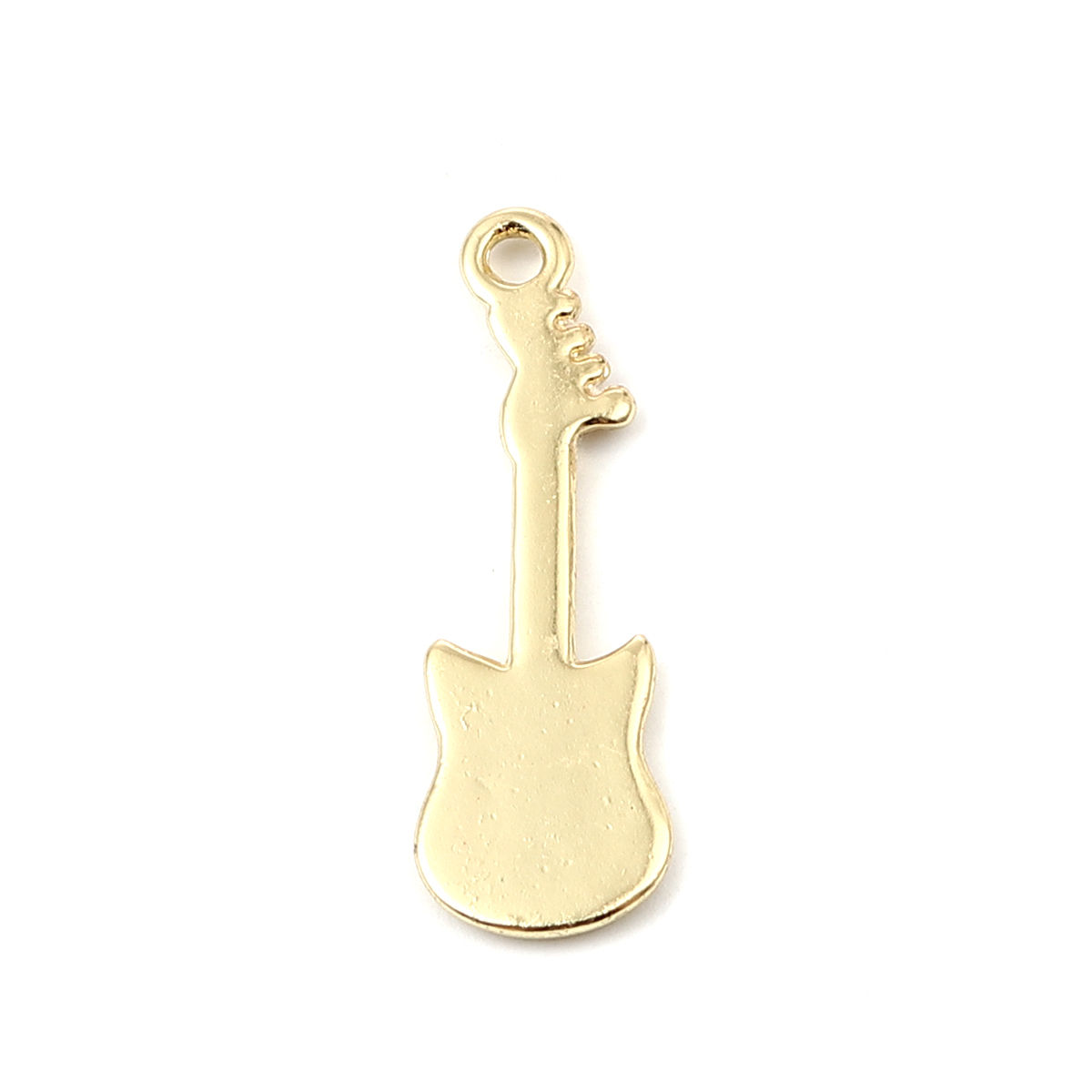 Picture of Zinc Based Alloy Music Pendants Guitar Musical Instrument 16K Real Gold Plated 32mm x 10mm, 5 PCs