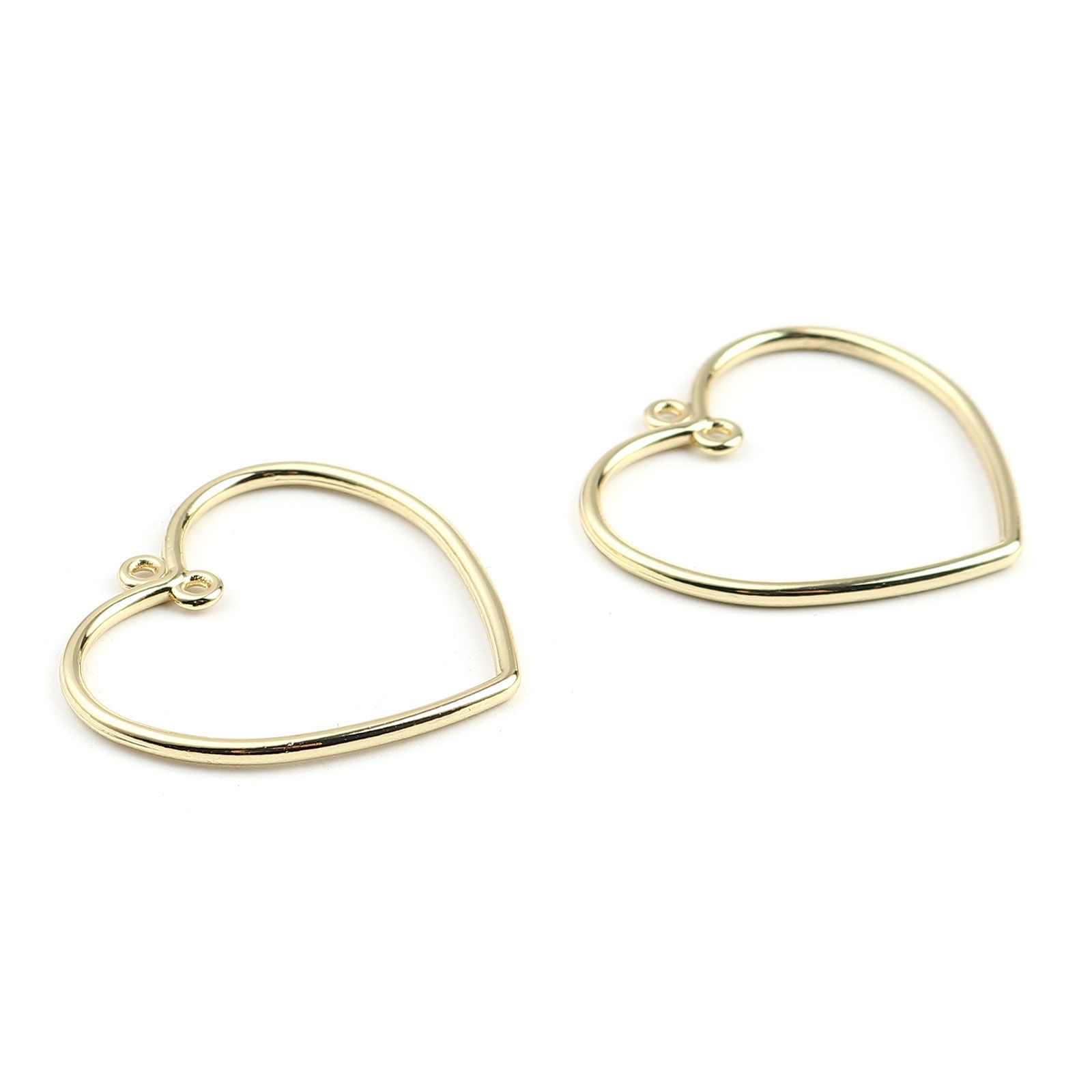 Bild von Zinklegierung Verbinder Herz Vergoldet 35mm x 33mm, 10 Stück