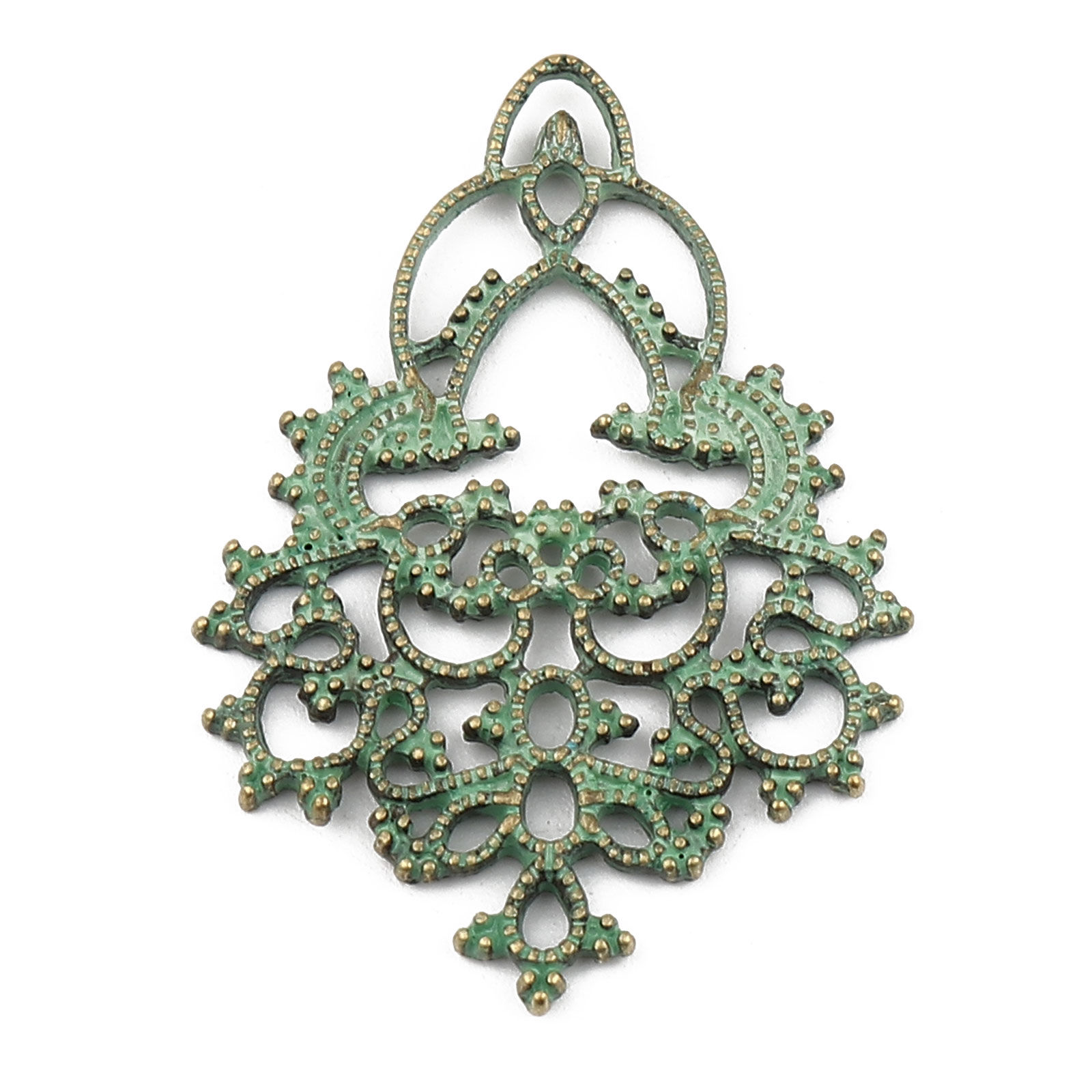 Picture of Zinc Based Alloy Patina Connectors Irregular Antique Bronze 43mm x 30mm, 10 PCs