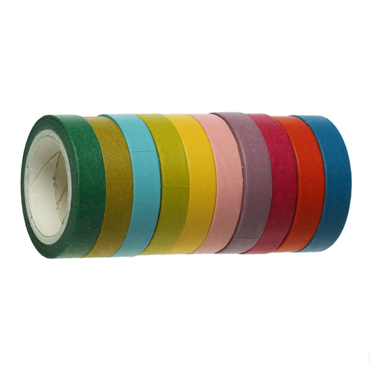 Bild von Papier selbsthaftendes Washi Klebeband Zufällig mix 8.0mm( 3/8"), 1 Box (ca. 10 Rolle/Box, 5.0 M/Rolle)
