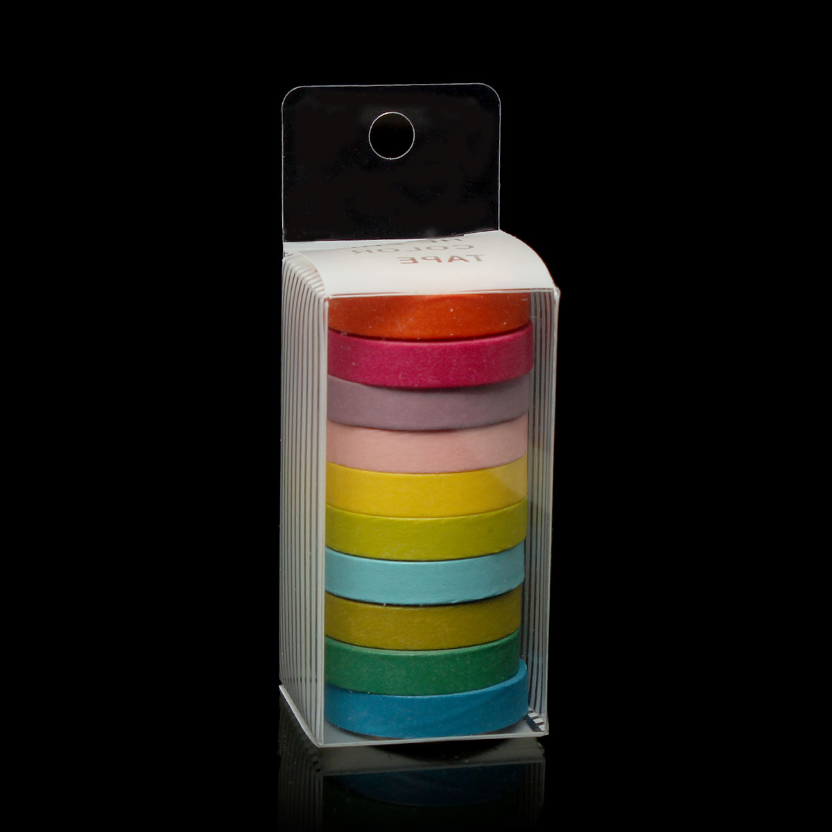 Bild von Papier selbsthaftendes Washi Klebeband Zufällig mix 8.0mm( 3/8"), 1 Box (ca. 10 Rolle/Box, 5.0 M/Rolle)