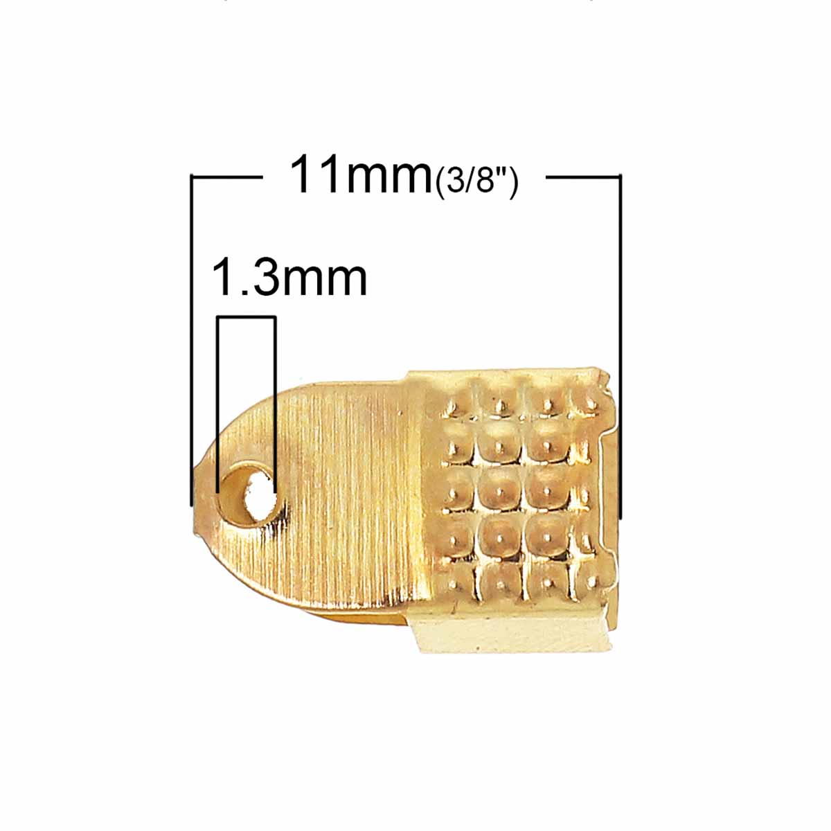 Picture of Necklace Cord End Tips Gold Plated 11mm x 6mm, 500 PCs