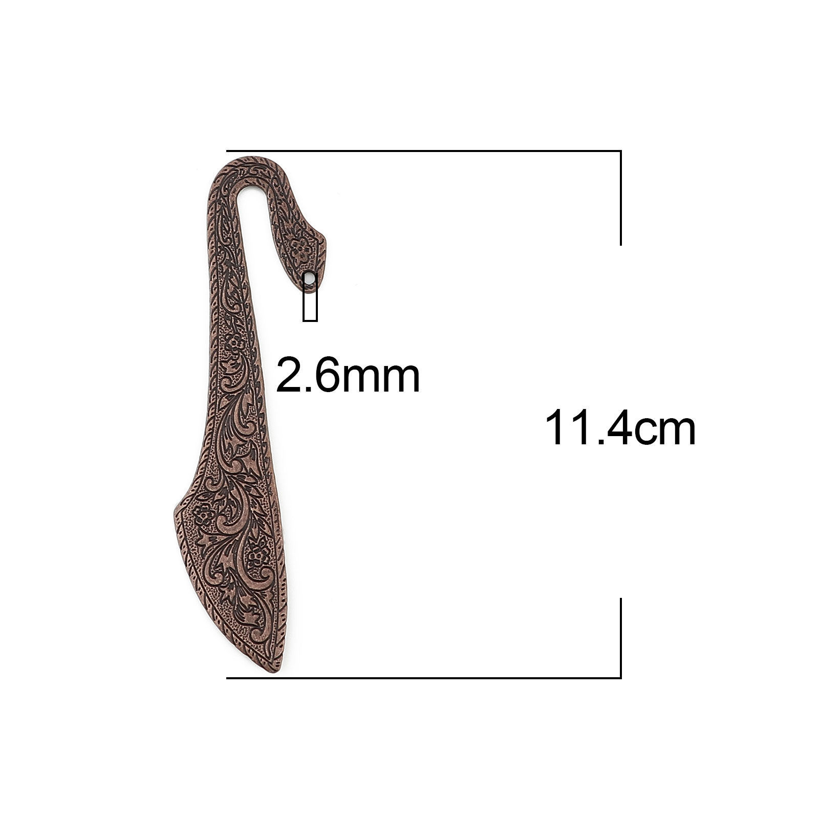 Imagen de Zamak Marcadores de libro Óxidos de Cobre Flor Phoenix 11.4cm x 4cm, 3 Unidades