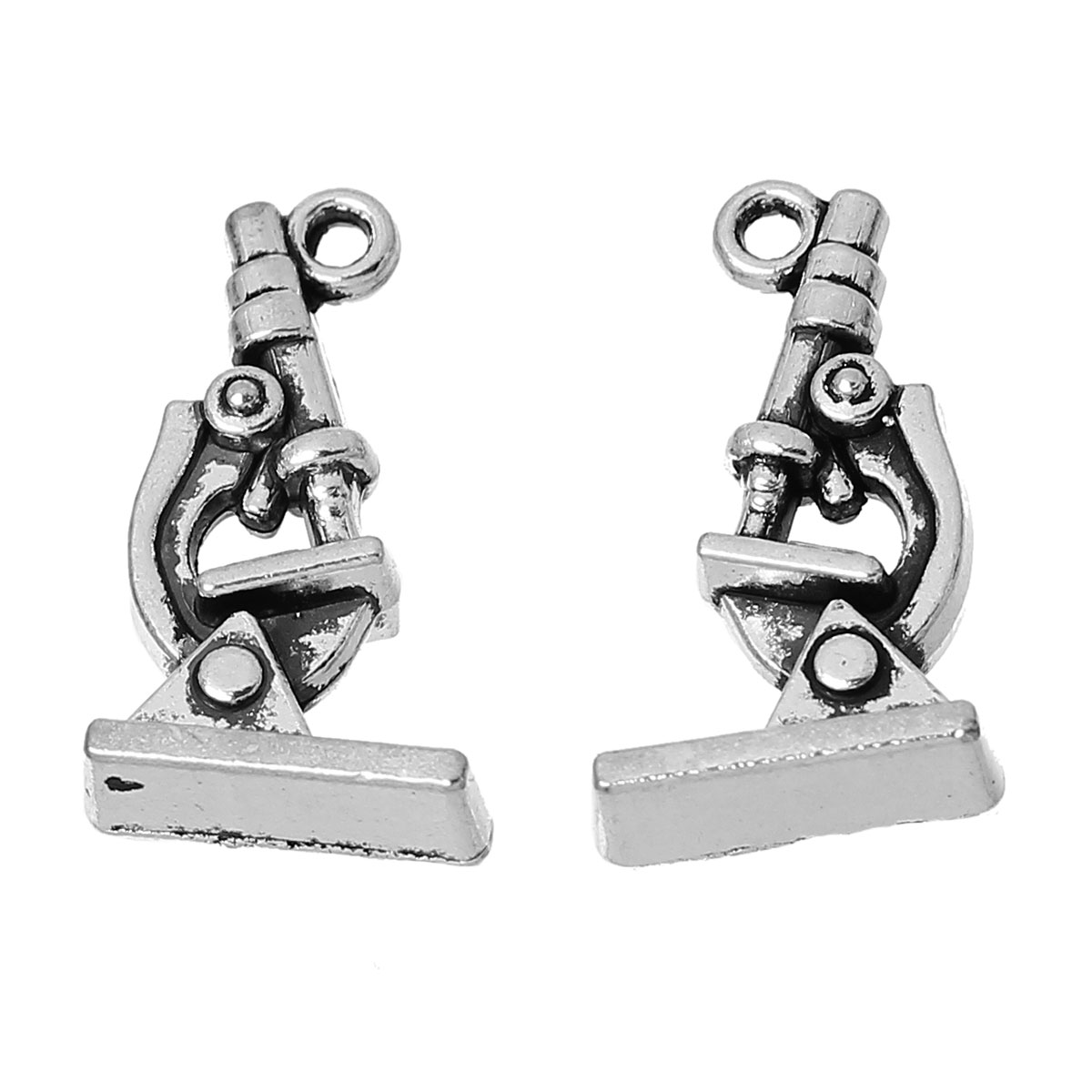 Imagen de Colgantes 3D Aleación del Metal Del Zinc de Microscopio , Plata Antigua 21mmx 11mm, 50 Unidades