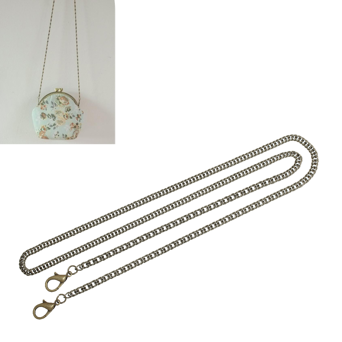 Picture of Iron Based Alloy Purse Chain Strap Handle Shoulder Crossbody Handbags Antique Bronze 9mm x7mm( 3/8" x 2/8"), 1.2M(47 2/8")long, 1 Piece