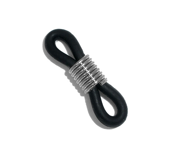 Picture of 40 Rubber Looped End Connectors for Eyeglass Holder Necklace Chain 20x6mm