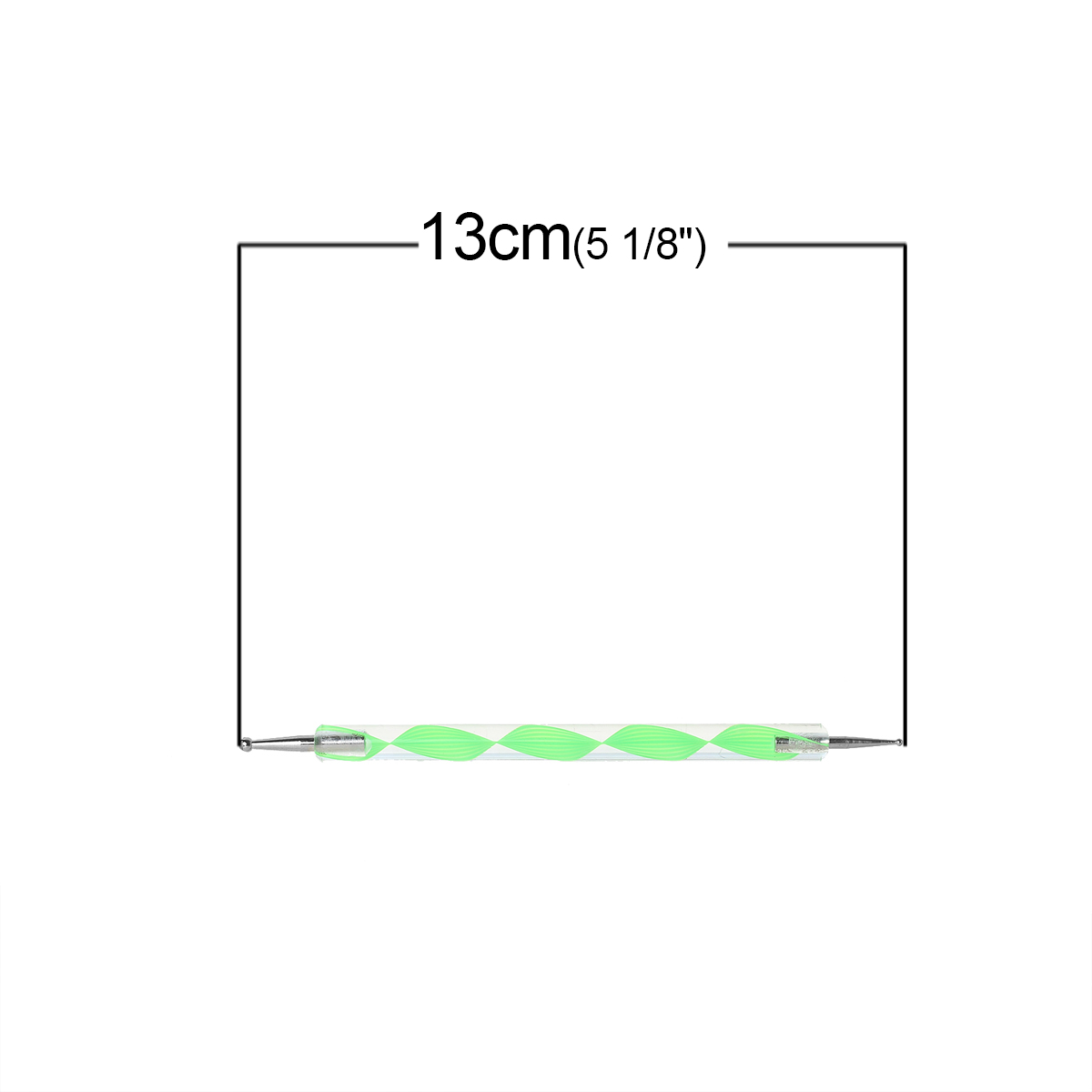 Picture of Acrylic Nail Art Tools Dotting Marbleizing Pen At Random 13.0cm(5 1/8") x 0.8cm( 3/8"), 1 Packet(5 PCs/Packet)