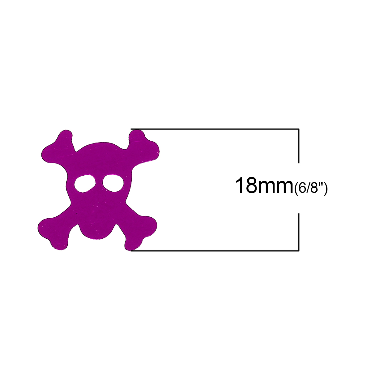 Picture of PVC Sequins Paillettes Halloween Skull At Random Mixed 18mm( 6/8") x 17mm( 5/8"), 50 Grams (Approx 834 PCs/Packet)
