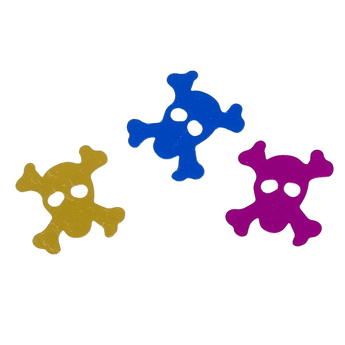 Picture of PVC Sequins Paillettes Halloween Skull At Random Mixed 18mm( 6/8") x 17mm( 5/8"), 50 Grams (Approx 834 PCs/Packet)