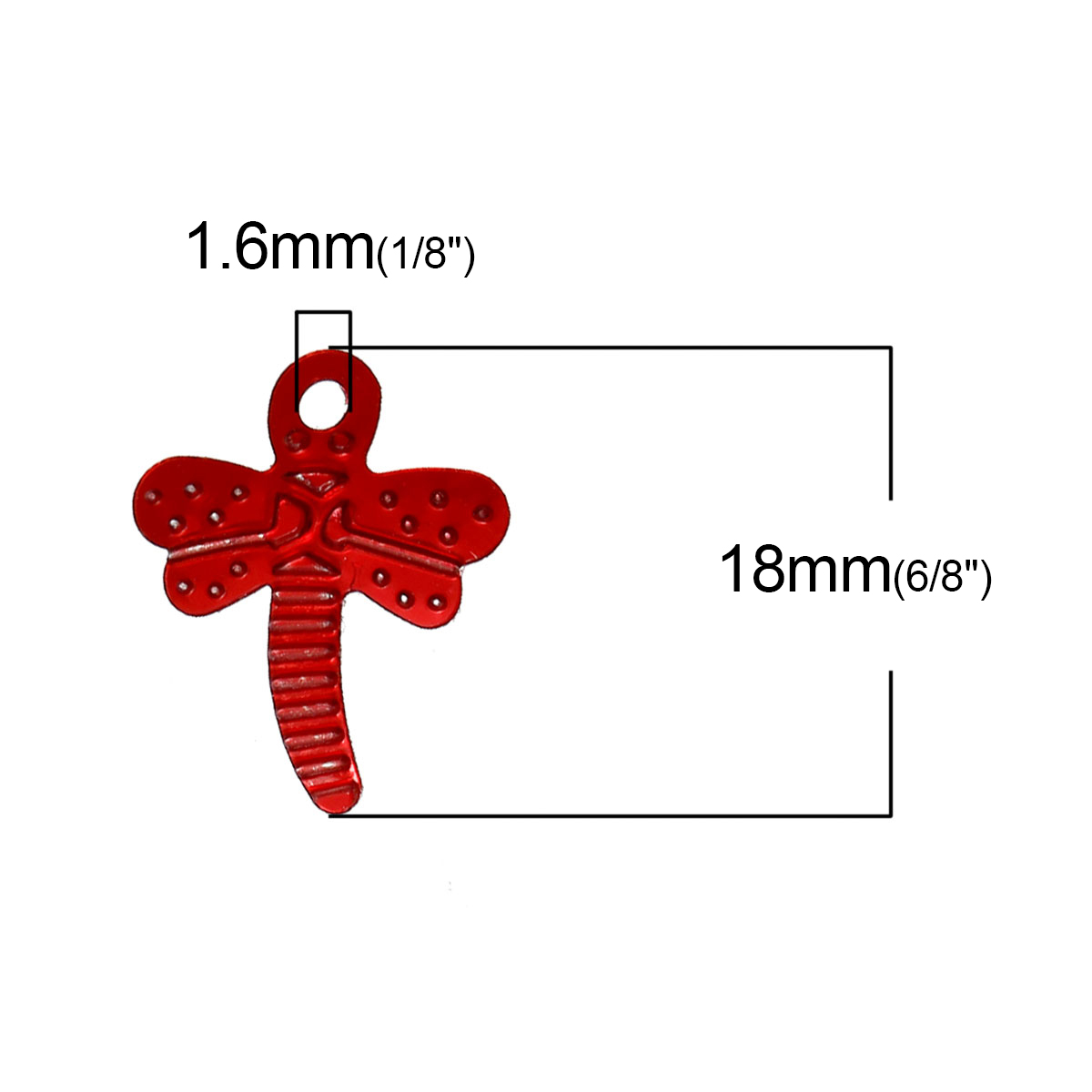 Picture of PVC Sequins Paillettes Dragonfly At Random Mixed 18mm( 6/8") x 15mm( 5/8"), 50 Grams (Approx 1000 PCs/Packet)
