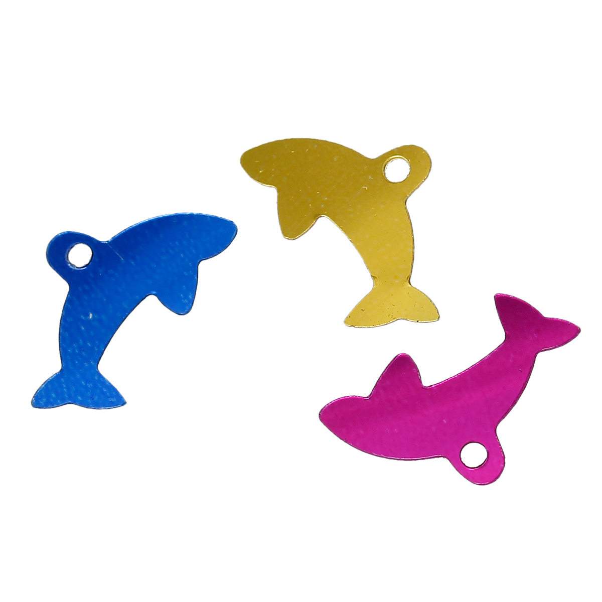 Picture of Ocean Jewelry PVC Sequins Paillettes Dolphin At Random Mixed 16mm( 5/8") x 10mm( 3/8"), 50 Grams (Approx 1667 PCs/Packet)