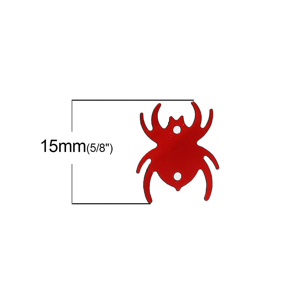 Picture of PVC Sequins Paillettes Halloween Spider At Random Mixed 15mm( 5/8") x 13mm( 4/8") , 50 Grams (Approx 1429 PCs/Packet)