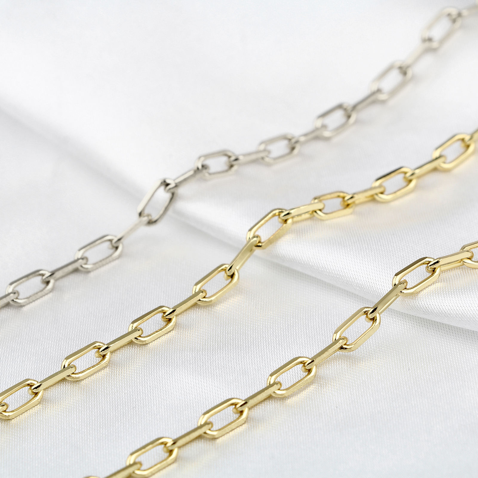 Bild von Kupfer & Kubisch Zirkonia Armband Platin plattiert Büroklammer Klar Zirkonia 19.8cm lange, 1 Strang