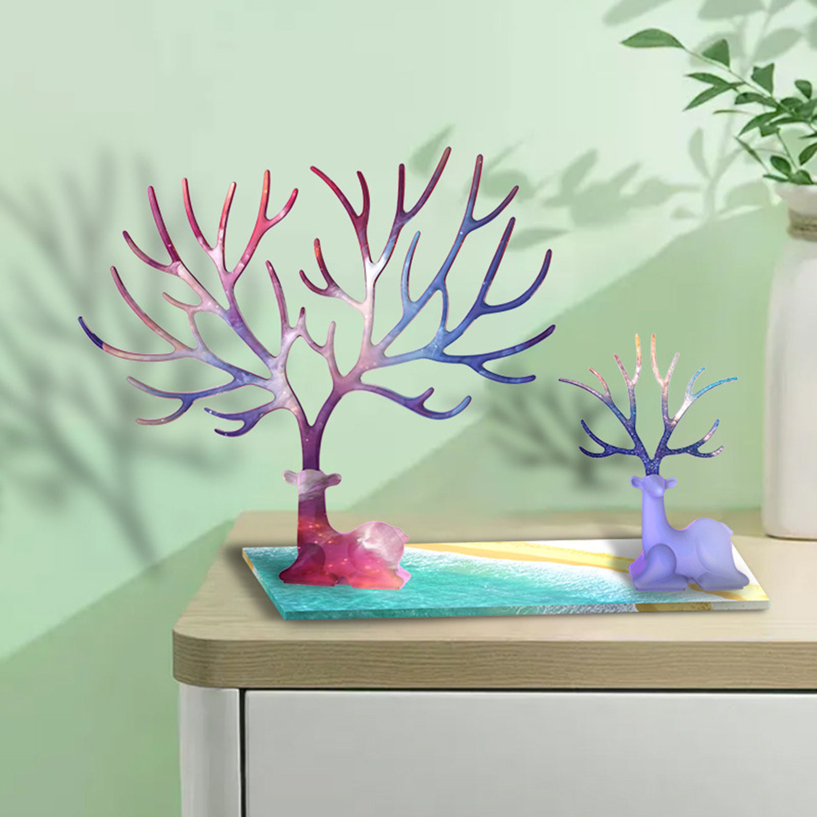 Picture of Silicone Resin Mold For Jewelry Making Table Decoration Rectangle White 26cm x 21cm, 1 Piece