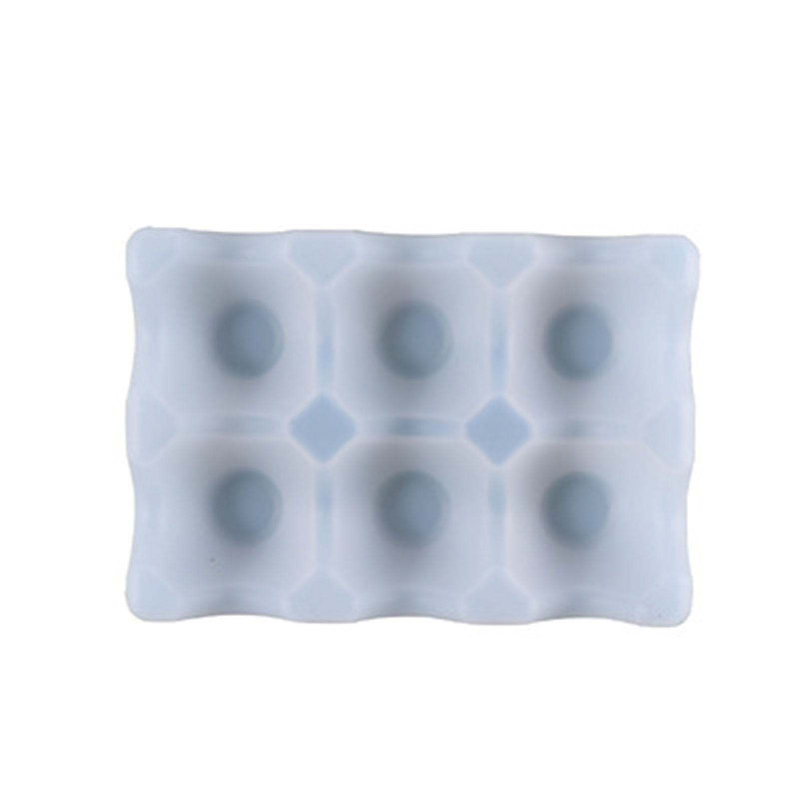 Picture of Silicone Resin Mold For Jewelry Making Egg Grid Storage Ornaments White 14.5cm x 10cm, 1 Piece