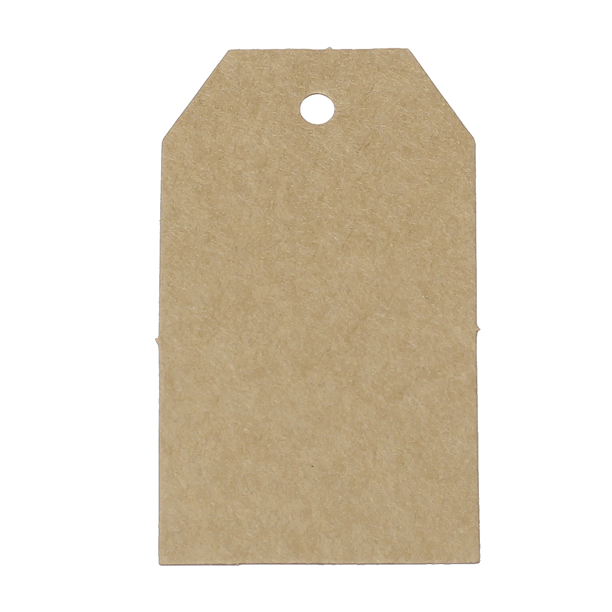 Picture of Paper Label Tags Polygon Brown Blank 70mm(2 6/8") x 40mm(1 5/8"), 50 Sheets