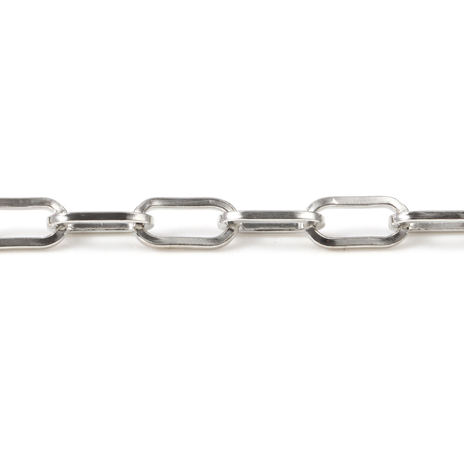 Bild von Kabelkettenzubehör aus Eisenlegierung, silberfarben, oval, 10x5 mm, 2 M