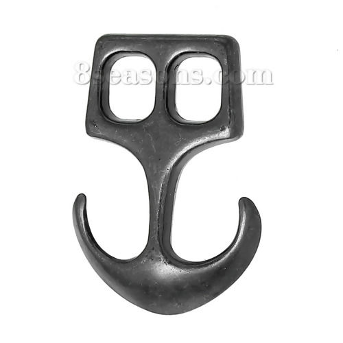 Imagen de Cierres de Gancho Aleación del Metal Del Zinc de Ancla , Bonce Pipe 26mm x 18mm, 30 Unidades