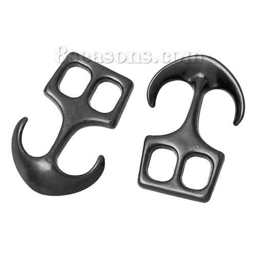 Imagen de Cierres de Gancho Aleación del Metal Del Zinc de Ancla , Bonce Pipe 26mm x 18mm, 30 Unidades