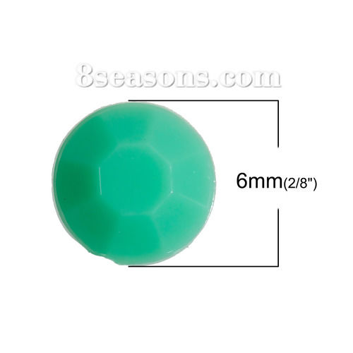 Picture of Acrylic Pointed Back Rhinestones Round At Random Mixed Faceted 6mm( 2/8") Dia., 500 PCs