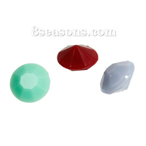 Picture of Acrylic Pointed Back Rhinestones Round At Random Mixed Faceted 6mm( 2/8") Dia., 500 PCs