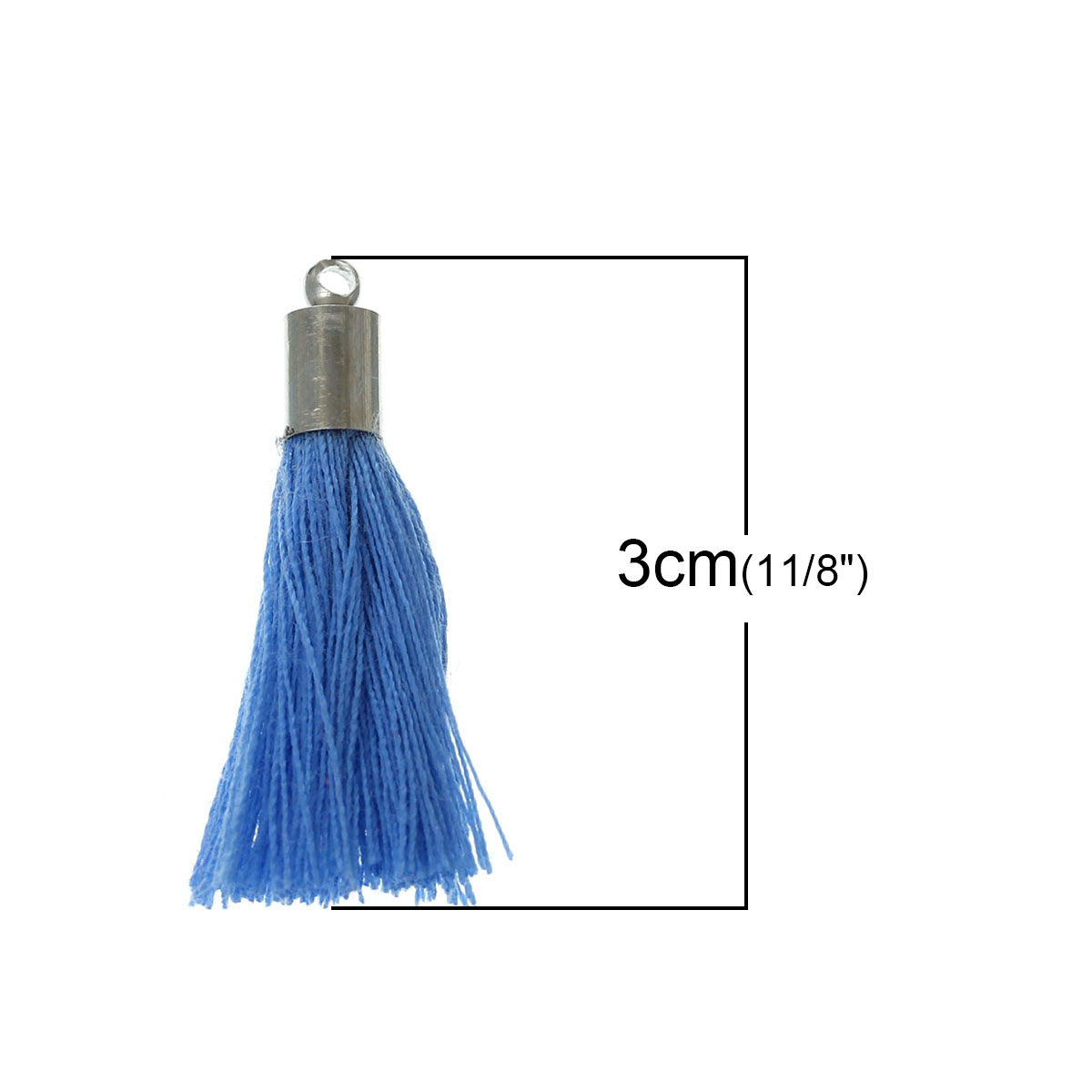 Picture of Cotton Tassel Pendants At Random Mixed About 30mm(1 1/8") Long, 10 PCs
