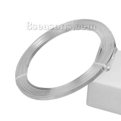 Imagen de Hilos Aluminio , Argentado , 5mm, 1 Rollo (Aprox 5 M/rollo)