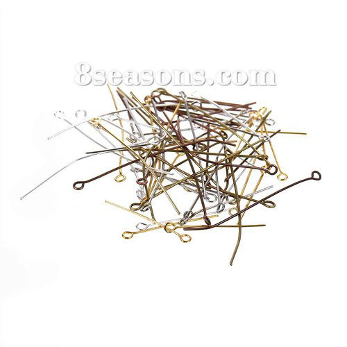 Изображение Пины / Штифты с колечком Смешанный 3см длина,5cm(2")  - 3cm(1 1/8"), (21 калибров) 1 Комплект/1000шт