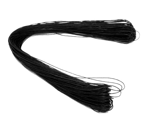 Bild von 80m schwarz wax Wachs string / Schnur /Garn 1mm