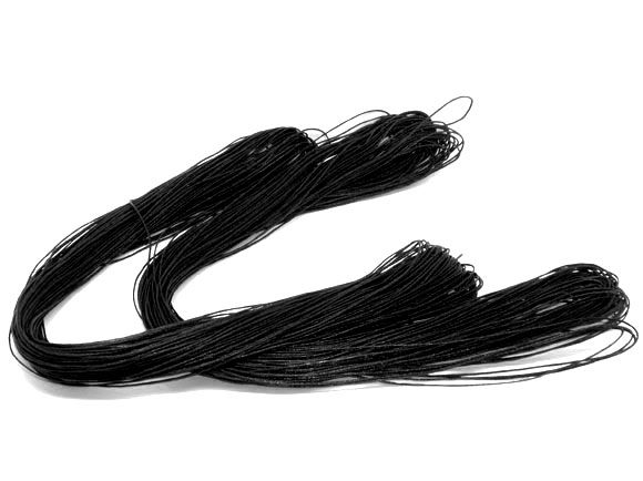 Bild von 80m schwarz wax Wachs string / Schnur /Garn 1mm