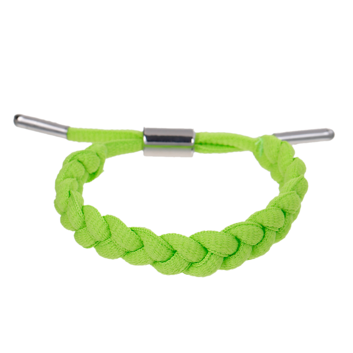 Bild von Modisch Elastisch Terylene Geflochtene Schnürsenkel Armband Neongrün 18.5cm-25.5cm lang, 1 Stück