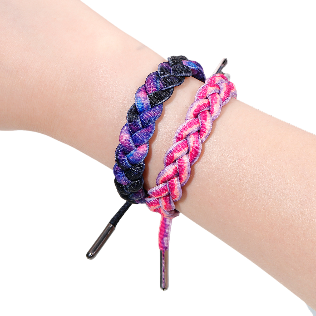 Bild von Modisch Elastisch Terylene Geflochtene Schnürsenkel Armband Neongrün 18.5cm-25.5cm lang, 1 Stück