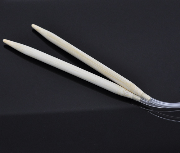 Picture of (US11 8.0mm) Bamboo Circular Knitting Needles Natural 120cm(47 2/8") long, 1 Pair