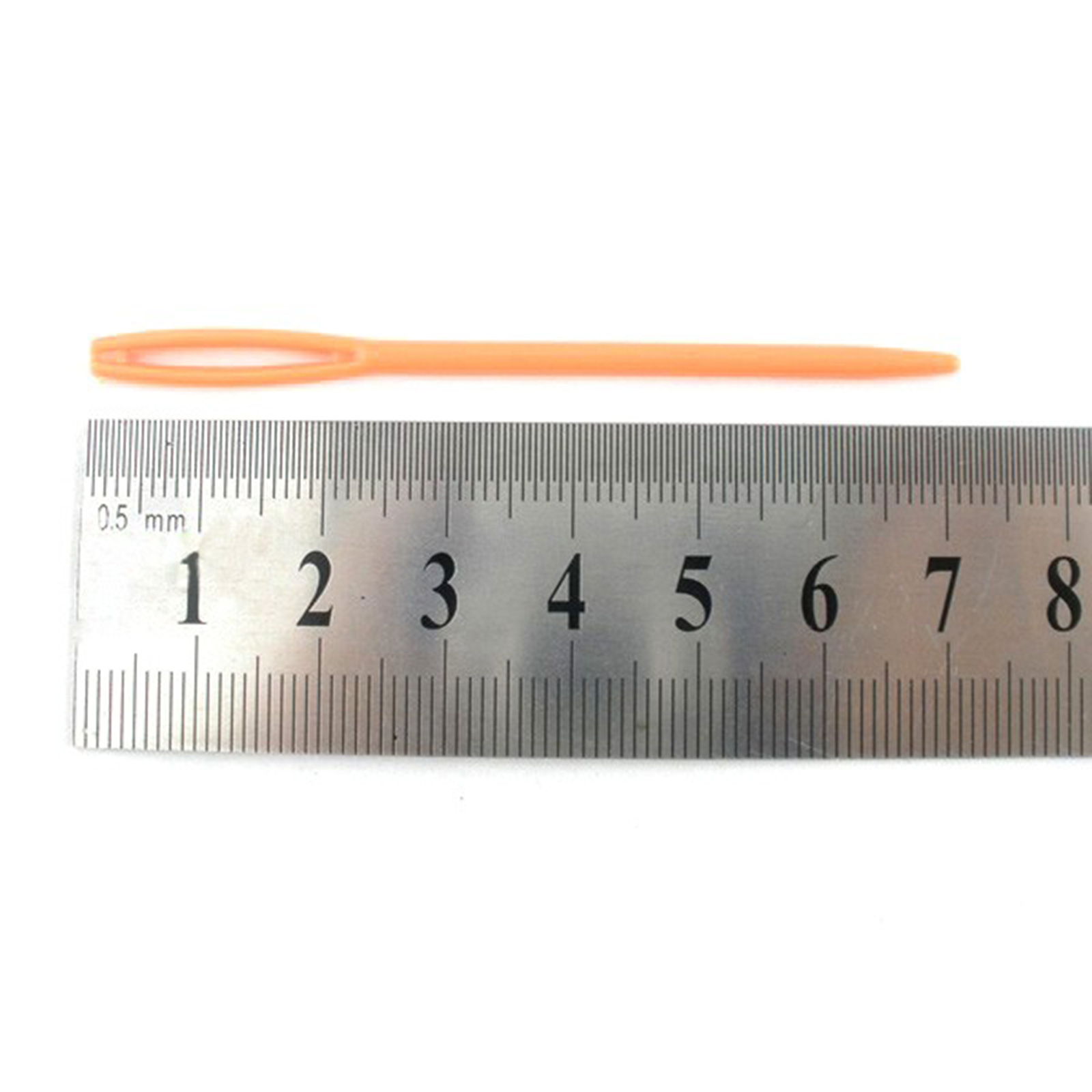 Picture of 20 PCs Plastic Sweater Sewing Needles At Random Mixed Color 7cm(2 6/8") long
