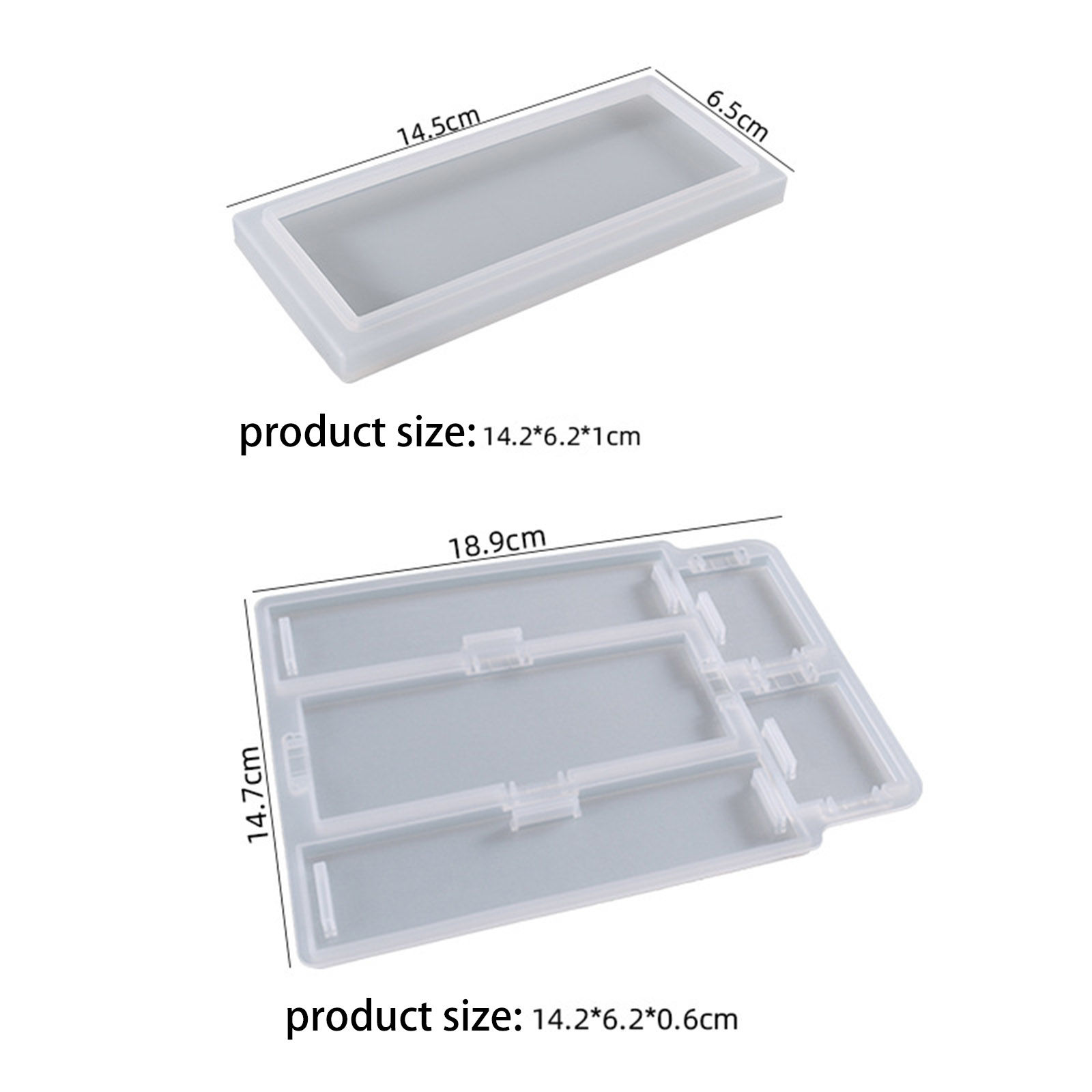 Imagen de Silicona Molde Rectángulo Blanco 18.9cm x 14.7cm, 1 Juego