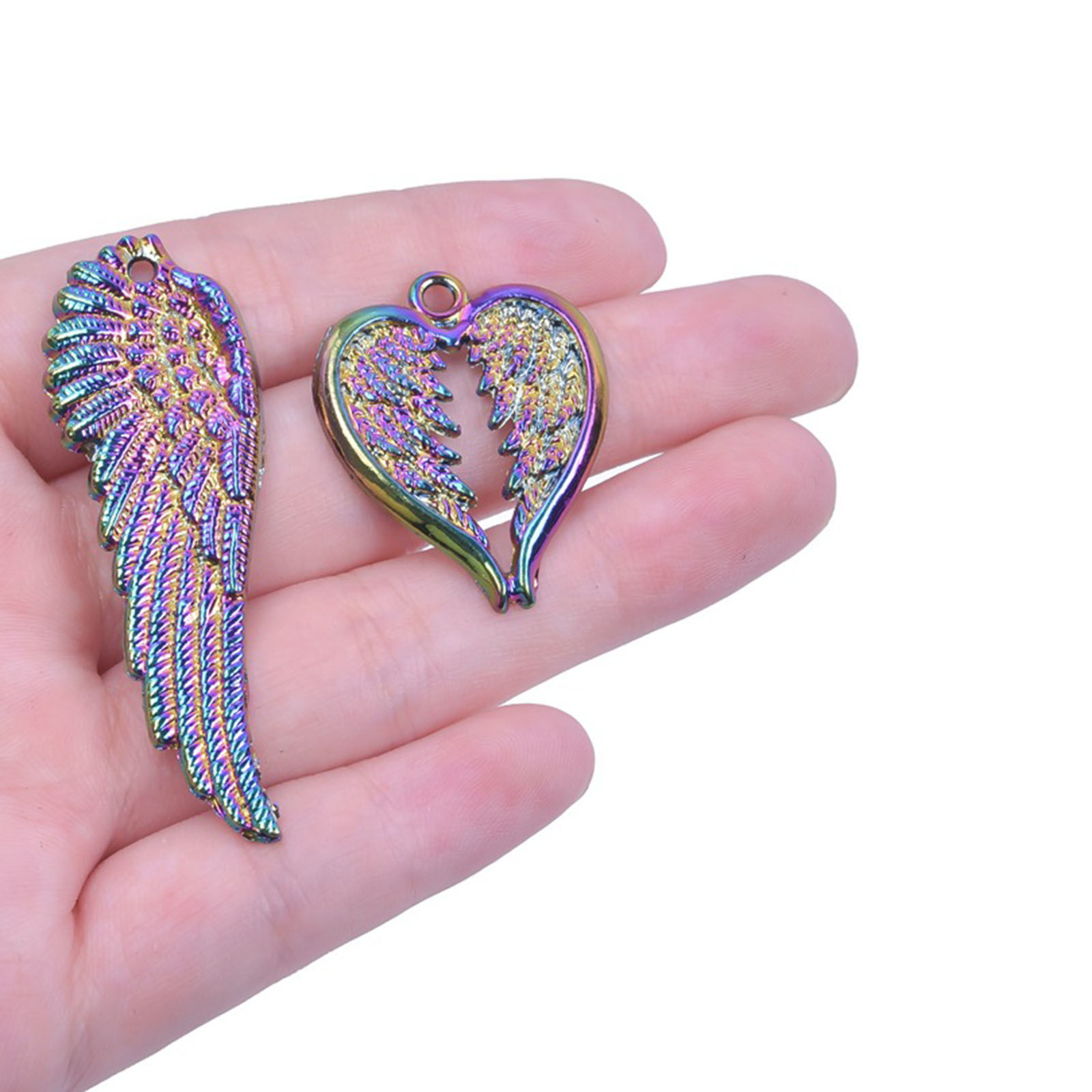 Picture of Zinc Based Alloy Charms Rainbow Color Plated Wing 1 Set ( 5 PCs/Set)