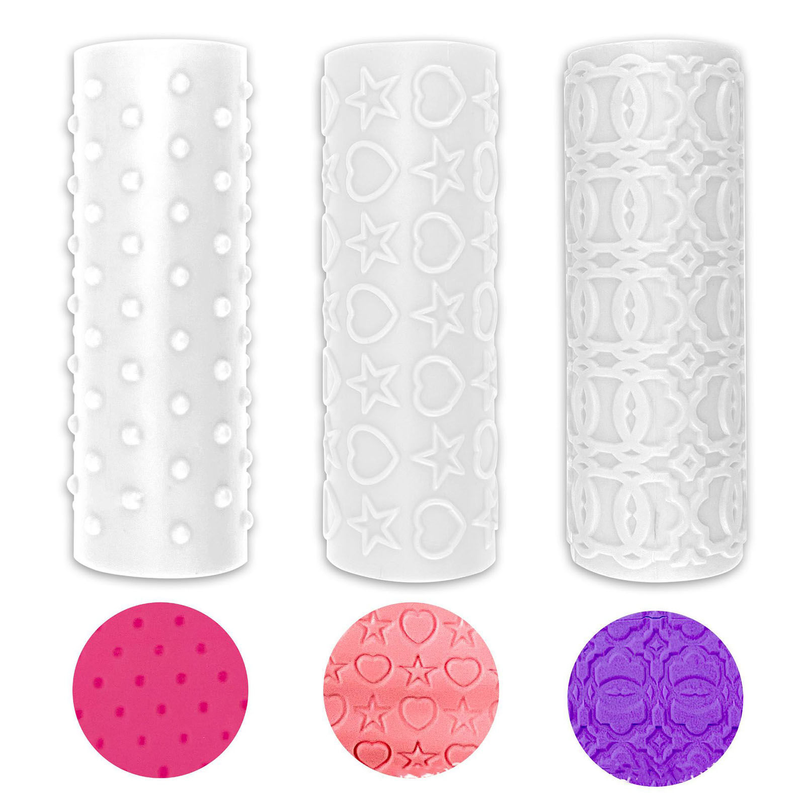 Изображение ABS Пластик Пирожная Модель Белый Цилиндр 12см x 11.5см, 1 Комплект ( 3 ШТ/Комплект)