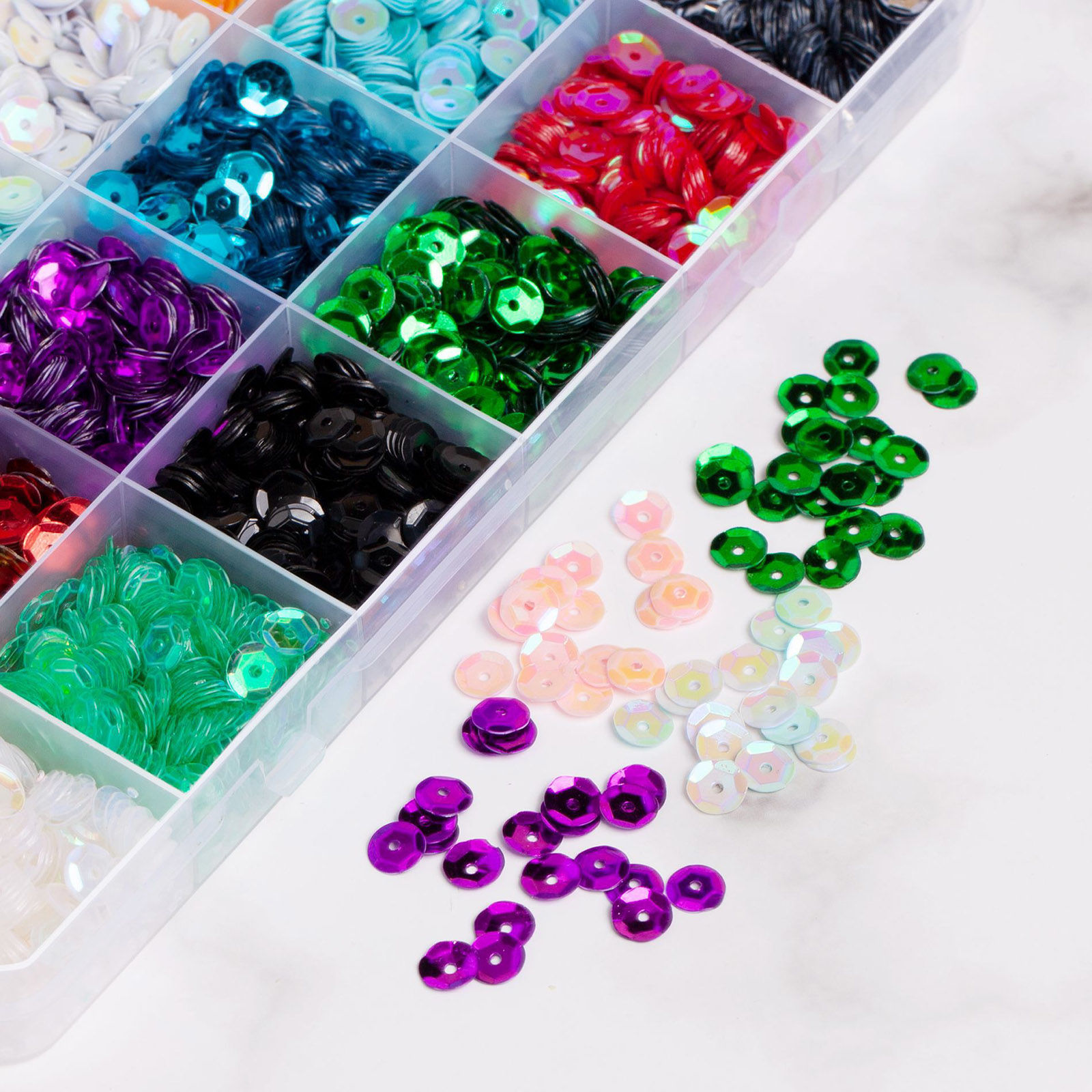 Picture of Plastic Resin Jewelry Craft Filling Material Multicolor Sequins Laser 19cm x 13.5cm, 1 Set
