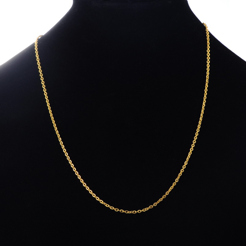 Picture of 1 Piece Vacuum Plating 304 Stainless Steel Link Cable Chain Necklace For DIY Jewelry Making Gold Plated 56cm(22") long
