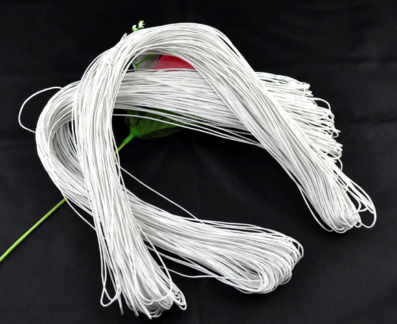 Picture of Cotton 80M Wholesale White Waxed Cotton Necklace Cord 1mm