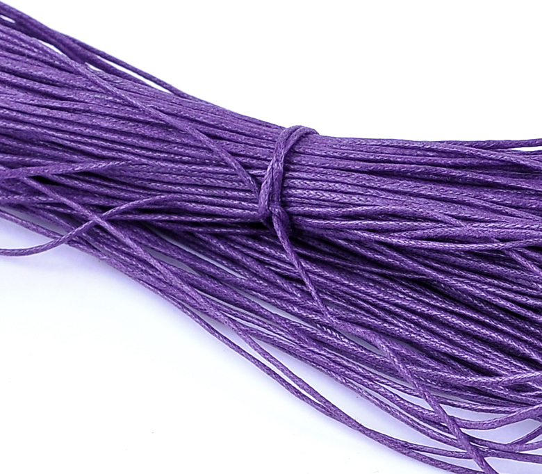 Picture of Cotton 80M Wholesale Purple Waxed Cotton Necklace Cord 1mm