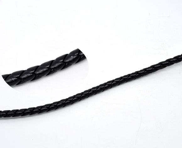 Imagen de Cuerda Cuero Artificial de Negro,5.0mm Diámetro 5 