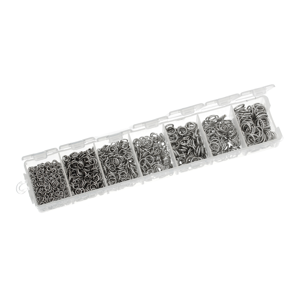 Picture of 7mm - 5mm Dia., Iron Based Alloy Open Jump Rings Findings For Jewelry Making Mixed Color Round
