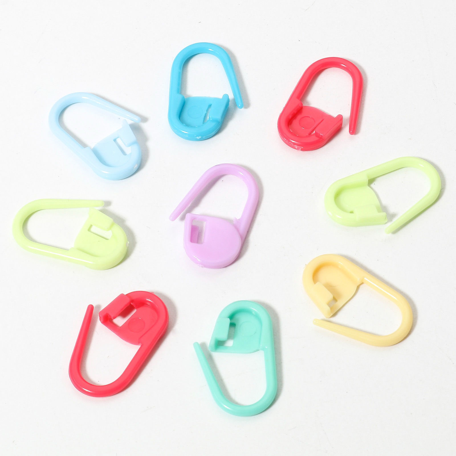 Picture of 1 Box Plastic Knitting Stitch Markers Pin Multicolor 22mm x 12mm