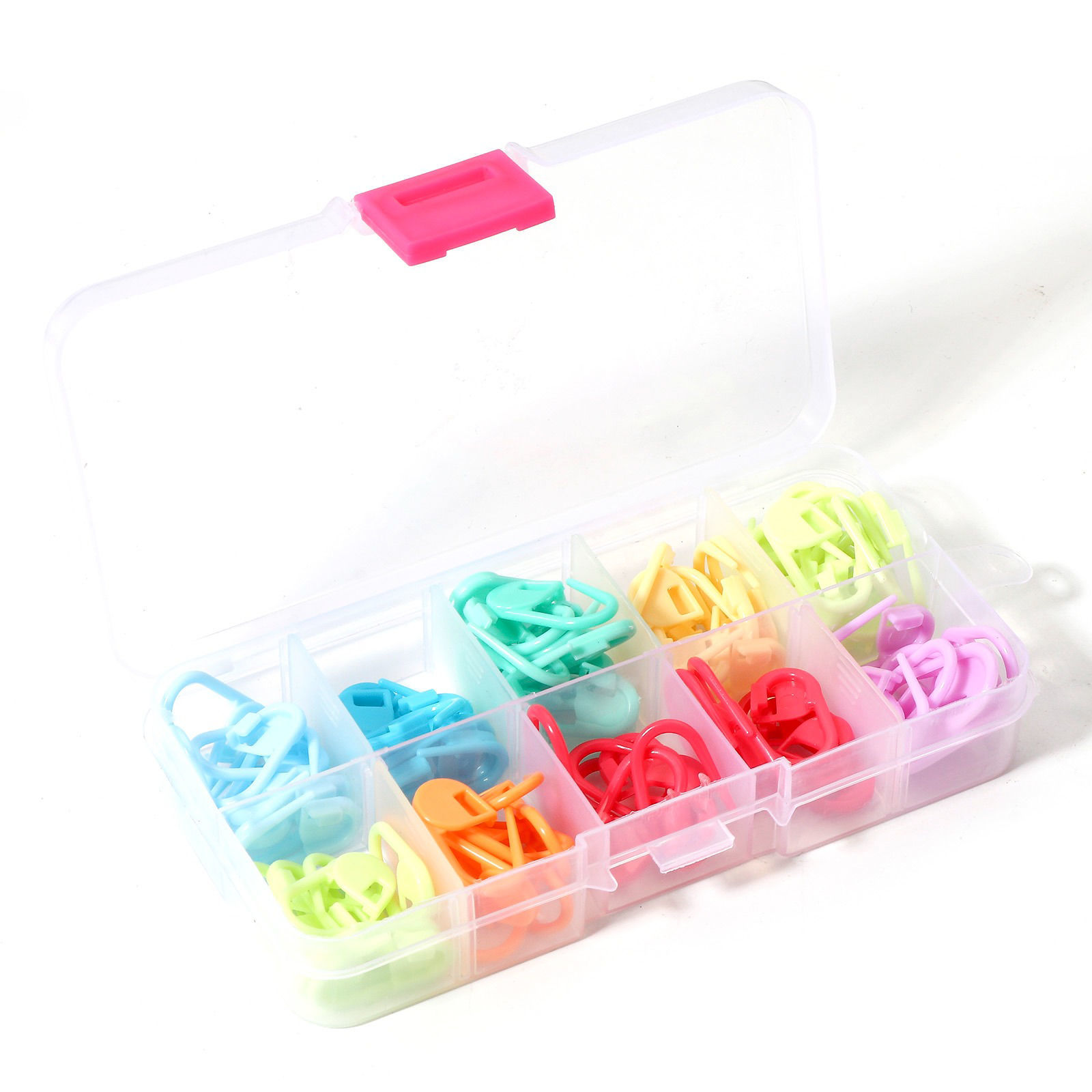 Picture of 1 Box Plastic Knitting Stitch Markers Pin Multicolor 22mm x 12mm