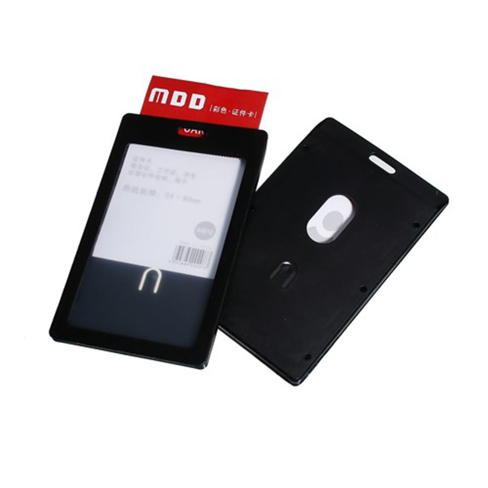 Изображение 10 PCs PVC ID Card Badge Holders Rectangle Black Frosted 10.9cm x 6.7cm
