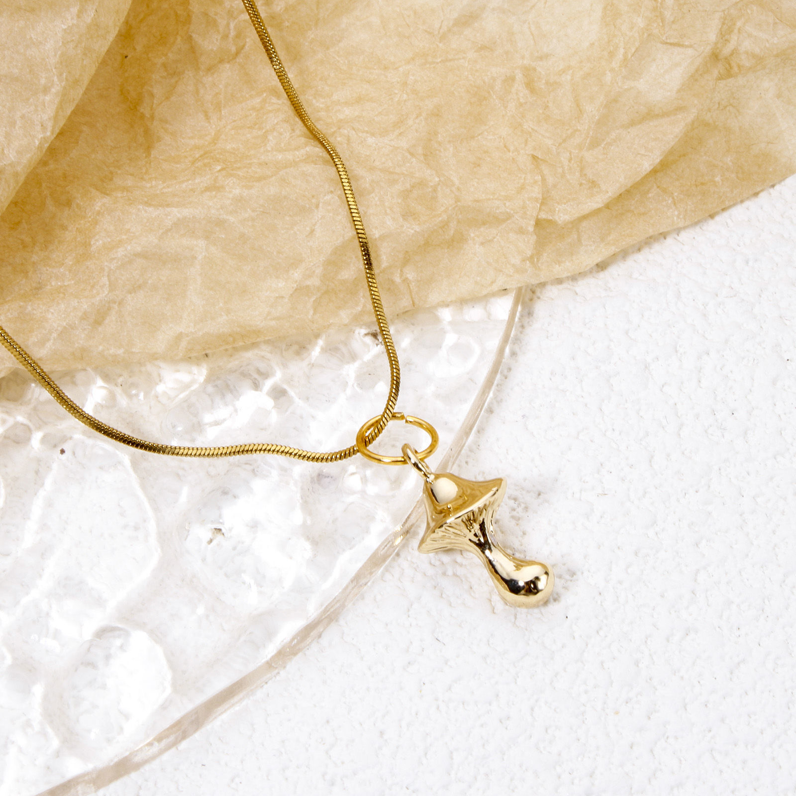 Imagen de 2 Unidades Respetuoso del Medio Ambiente Latón Colgantes Seta 18K Oro Real Chapado 3D 18mm x 10mm