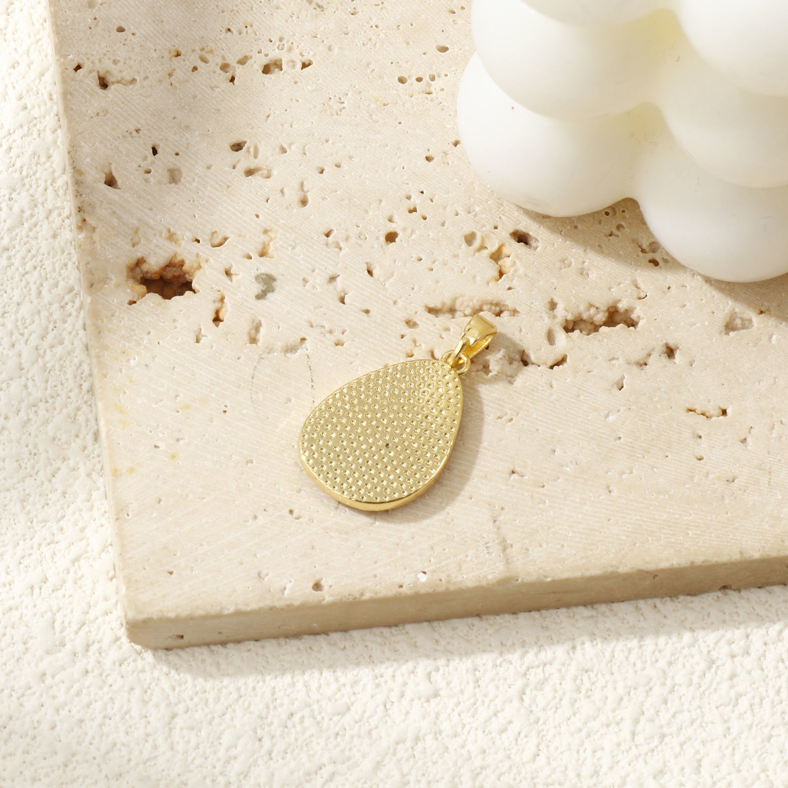 Picture of 1 Piece Natural Shell & Brass Charm Pendant 18K Gold Plated White Avocado Fruit 27mm x 15mm